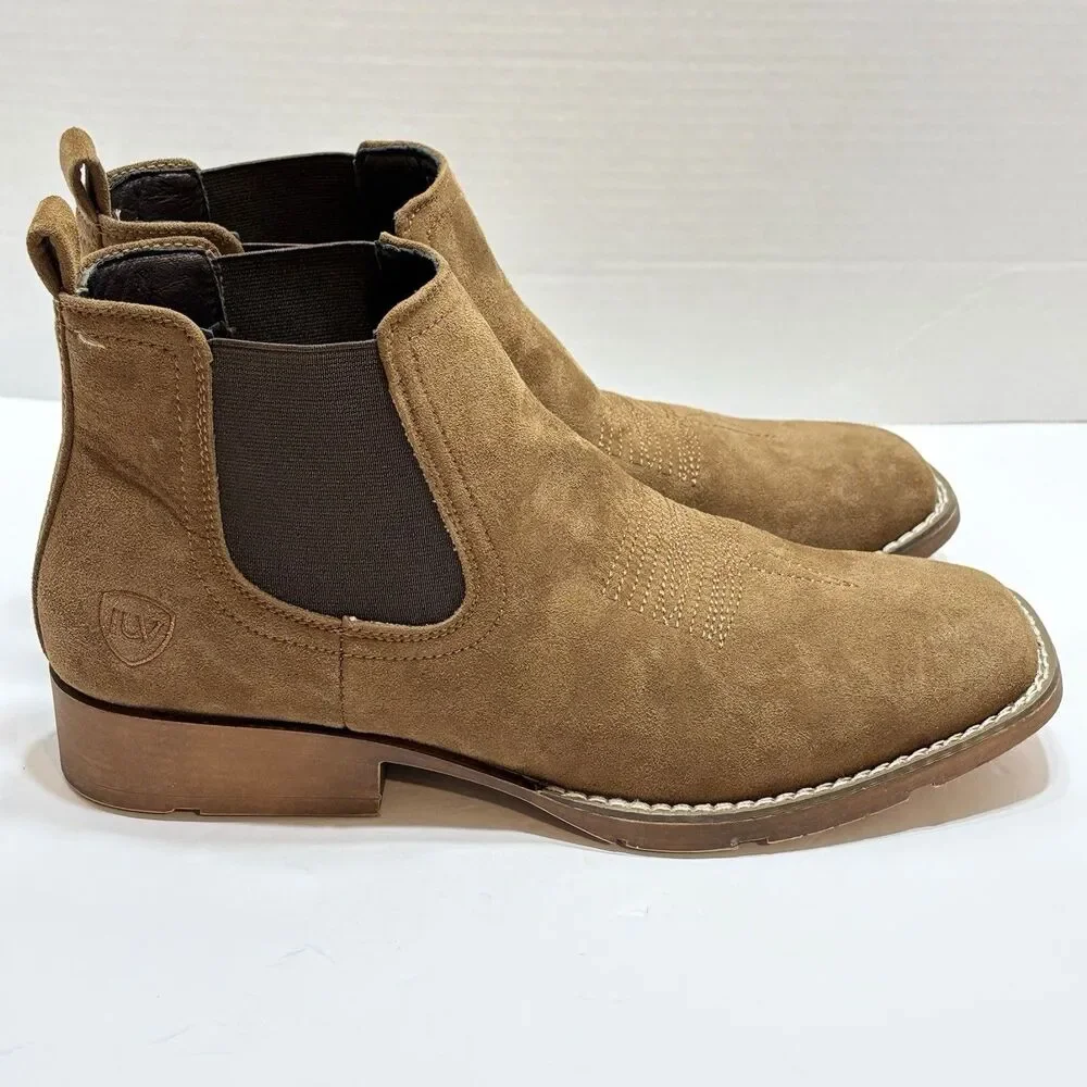ILV Men’s Square Toe Chelsea Western Boots Size 9.5 Cowboy Leather